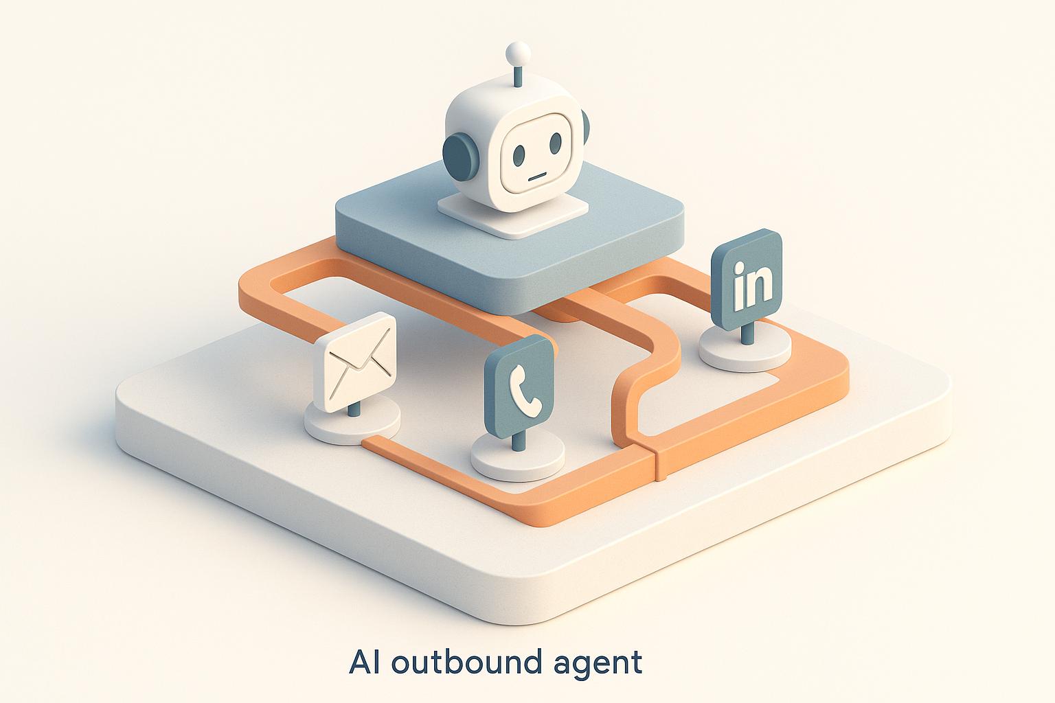 AI-powered sales automation system coordinating email campaigns, LinkedIn outreach, and voice calls for B2B lead generation