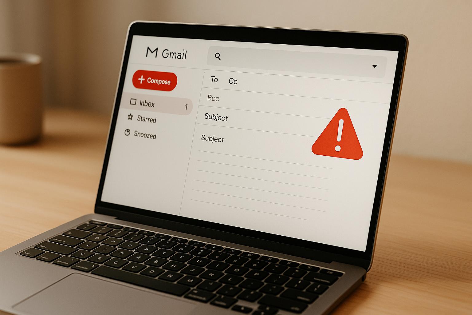 Gmail SMTP troubleshooting dashboard showing authentication errors and DNS record configuration solutions