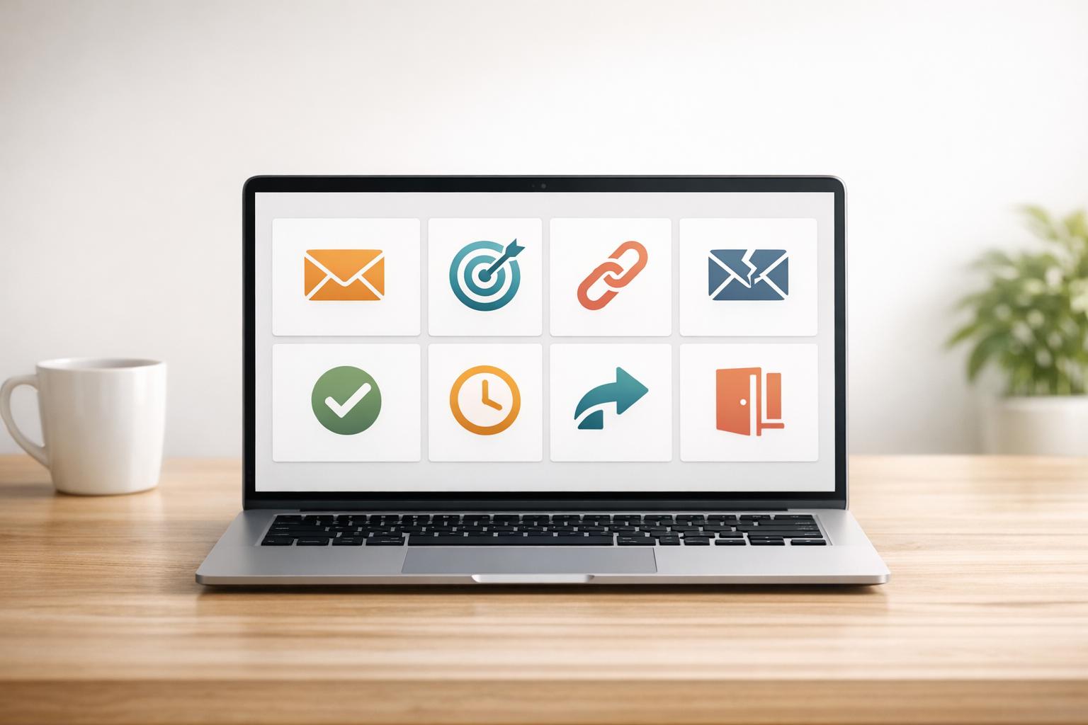Dashboard displaying email engagement metrics including open rates and click-through rates for outreach campaigns