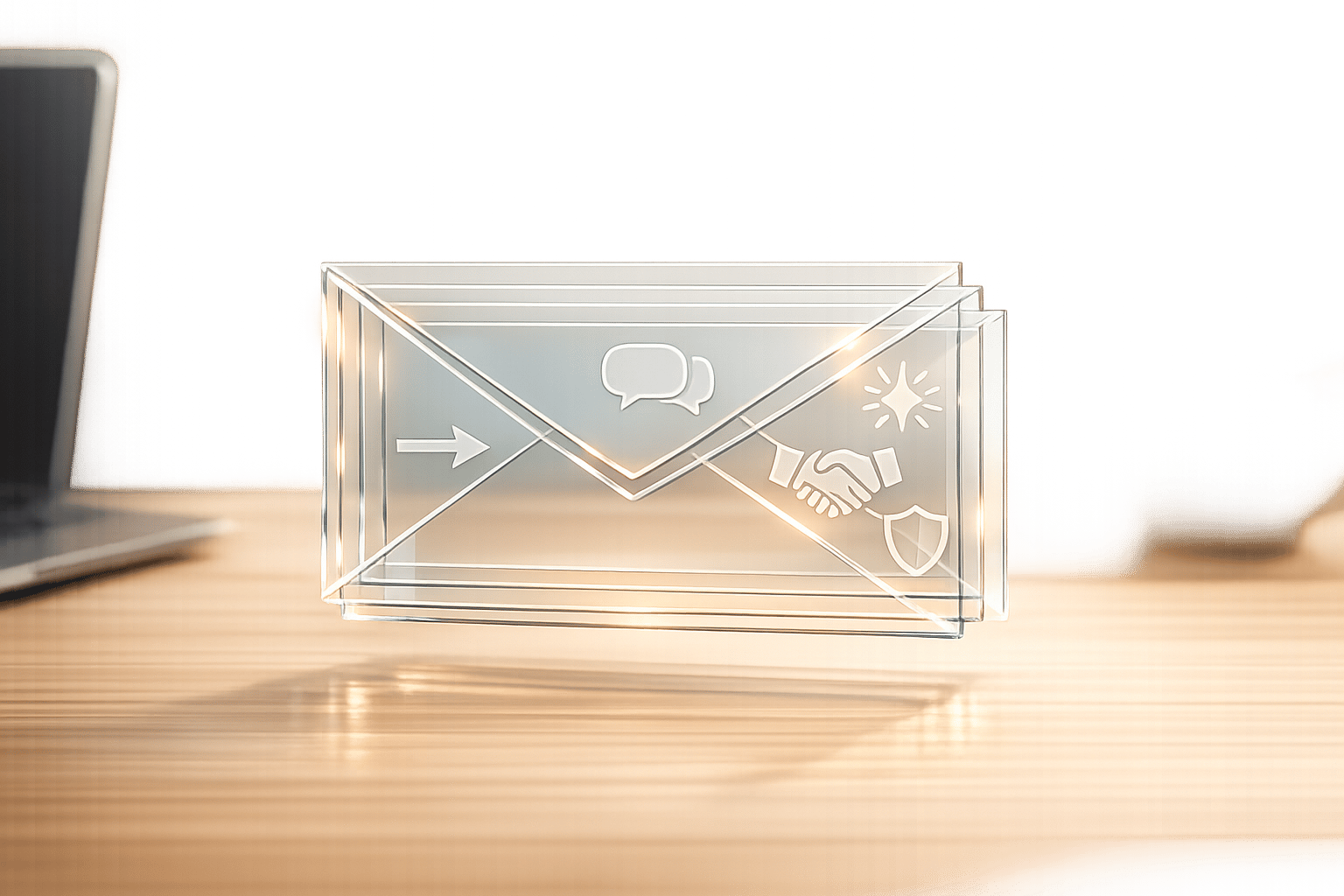Sales professional crafting compelling cold email using proven storytelling frameworks to increase response rates